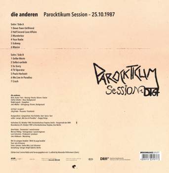 DIE ANDEREN - Parocktikum Session 25.10.1987 // LP+MP3